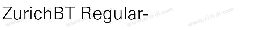 ZurichBT Regular字体转换